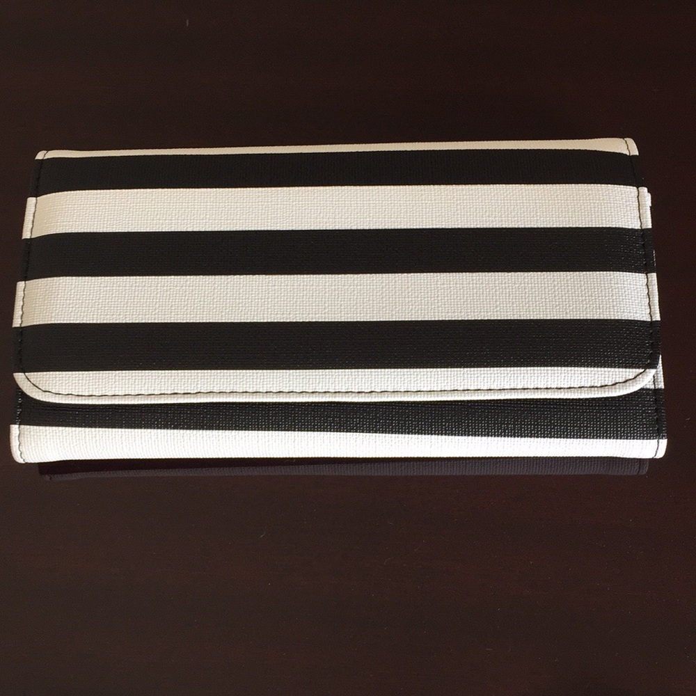 New KUT from Kloth Black and White Striped Wallet